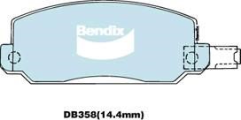 Bendix USA DB358 GCT Гальмівні колодки, комплект DB358GCT: Купити в Україні - Добра ціна на EXIST.UA!