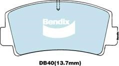 Bendix USA DB40 GCT Гальмівні колодки, комплект DB40GCT: Приваблива ціна - Купити в Україні на EXIST.UA!