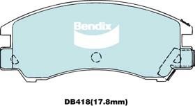 Bendix USA DB418 GCT Гальмівні колодки, комплект DB418GCT: Купити в Україні - Добра ціна на EXIST.UA!