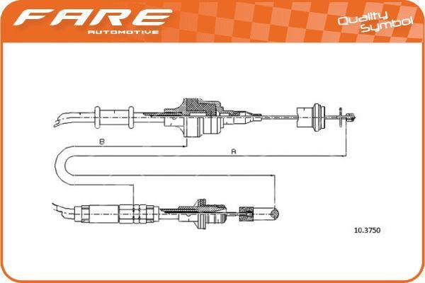 Fare 24838 Тросовий привод, привод зчеплення 24838: Купити в Україні - Добра ціна на EXIST.UA!