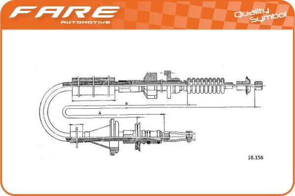 Fare 24637 Тросовий привод, привод зчеплення 24637: Купити в Україні - Добра ціна на EXIST.UA!