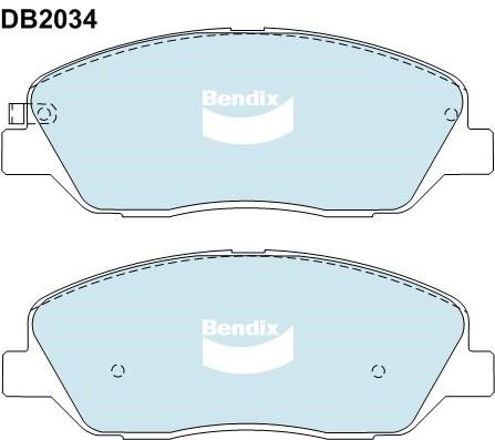 Bendix USA DB2034 GCT Гальмівні колодки, комплект DB2034GCT: Купити в Україні - Добра ціна на EXIST.UA!