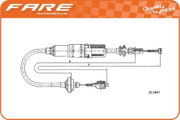 Fare 24851 Тросовий привод, привод зчеплення 24851: Купити в Україні - Добра ціна на EXIST.UA!