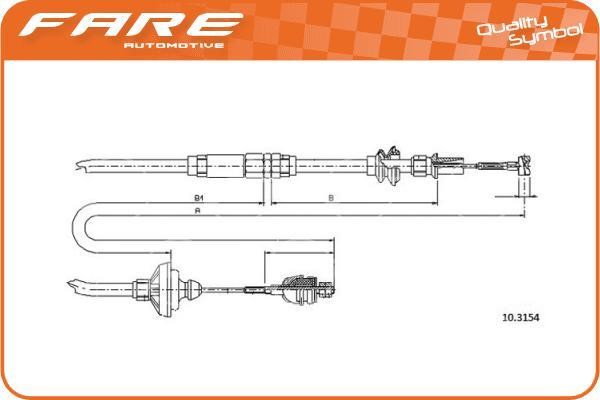 Fare 24850 Тросовий привод, привод зчеплення 24850: Купити в Україні - Добра ціна на EXIST.UA!