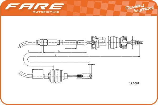 Fare 24769 Тросовий привод, привод зчеплення 24769: Купити в Україні - Добра ціна на EXIST.UA!