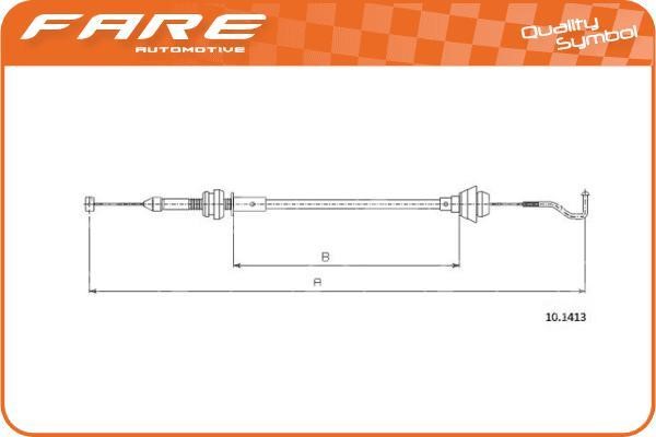 Fare 25952 Трос акселератора 25952: Купити в Україні - Добра ціна на EXIST.UA!
