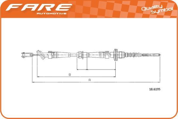 Fare 24858 Тросовий привод, привод зчеплення 24858: Купити в Україні - Добра ціна на EXIST.UA!