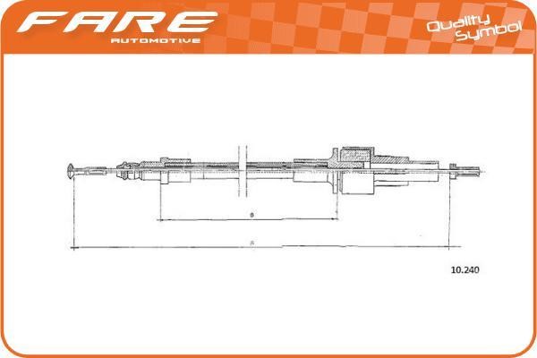 Fare 24573 Тросовий привод, привод зчеплення 24573: Купити в Україні - Добра ціна на EXIST.UA!