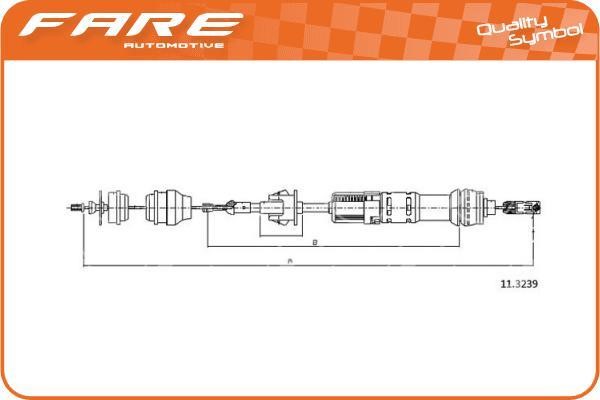 Fare 24779 Тросовий привод, привод зчеплення 24779: Купити в Україні - Добра ціна на EXIST.UA!