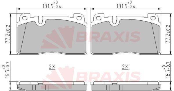 Braxis AA0639 Гальмівні колодки, комплект AA0639: Купити в Україні - Добра ціна на EXIST.UA!