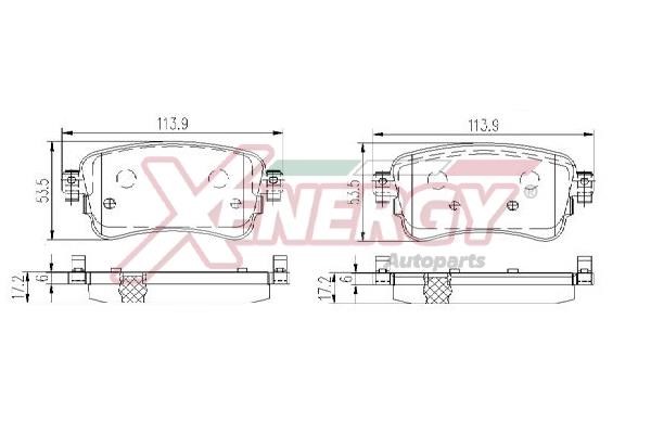 Xenergy X41394 Гальмівні колодки, комплект X41394: Купити в Україні - Добра ціна на EXIST.UA!