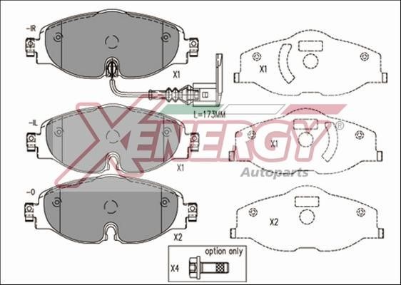 Xenergy X41163 Гальмівні колодки, комплект X41163: Купити в Україні - Добра ціна на EXIST.UA!