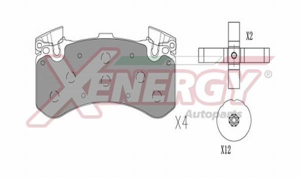 Xenergy X41382 Гальмівні колодки, комплект X41382: Купити в Україні - Добра ціна на EXIST.UA!