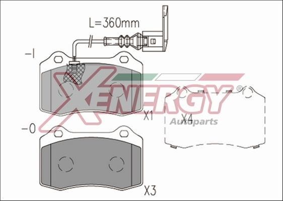 Xenergy X41251 Гальмівні колодки, комплект X41251: Купити в Україні - Добра ціна на EXIST.UA!