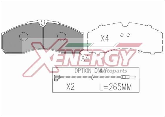 Xenergy X41262 Гальмівні колодки, комплект X41262: Купити в Україні - Добра ціна на EXIST.UA!