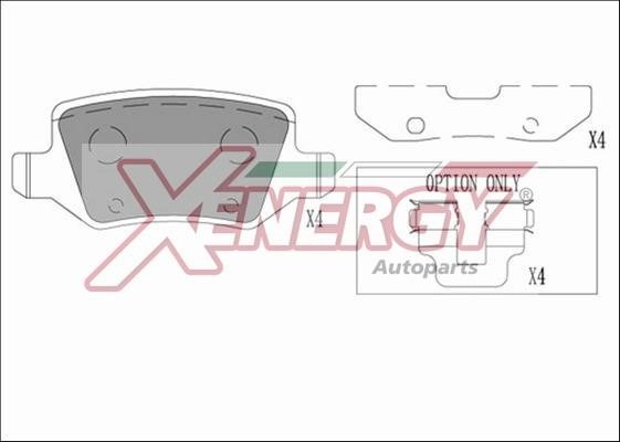 Xenergy X41187 Гальмівні колодки, комплект X41187: Купити в Україні - Добра ціна на EXIST.UA!