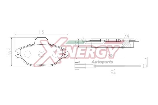 Xenergy X41404 Гальмівні колодки, комплект X41404: Купити в Україні - Добра ціна на EXIST.UA!