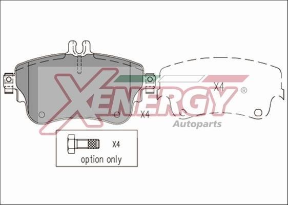 Xenergy X41191 Гальмівні колодки, комплект X41191: Купити в Україні - Добра ціна на EXIST.UA!