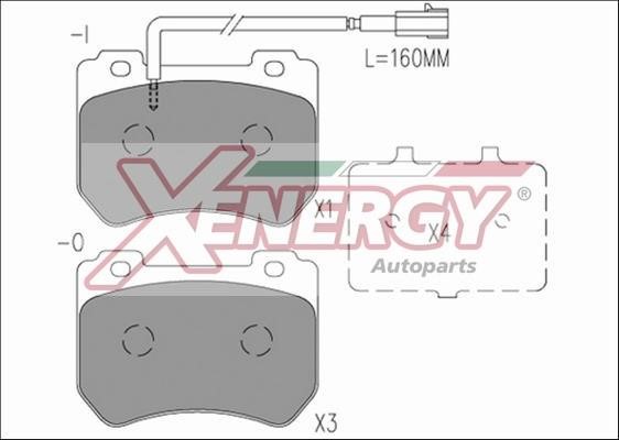 Xenergy X41241 Гальмівні колодки, комплект X41241: Купити в Україні - Добра ціна на EXIST.UA!