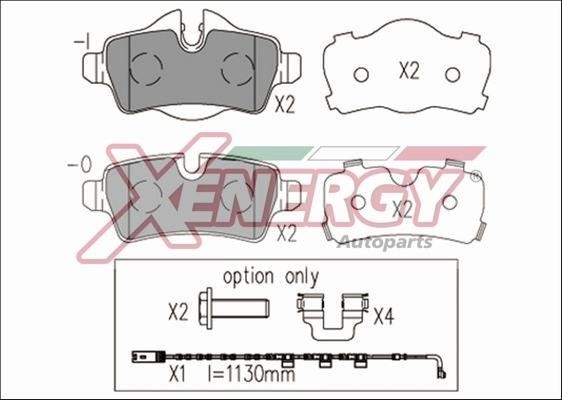 Xenergy X41178 Гальмівні колодки, комплект X41178: Купити в Україні - Добра ціна на EXIST.UA!