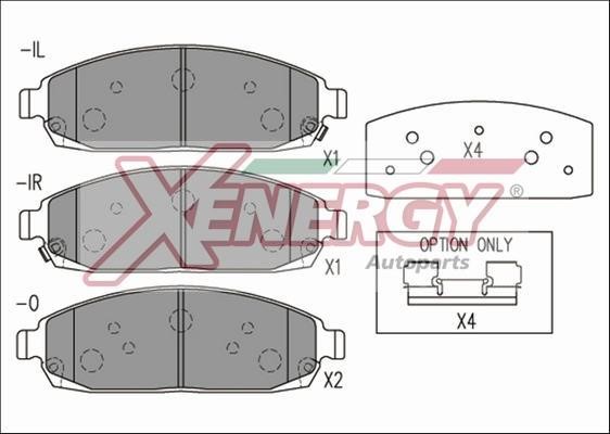 Xenergy X41253 Гальмівні колодки, комплект X41253: Купити в Україні - Добра ціна на EXIST.UA!