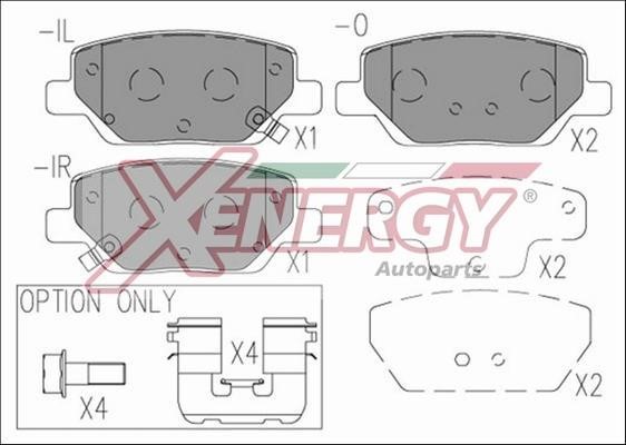 Xenergy X41279 Гальмівні колодки, комплект X41279: Купити в Україні - Добра ціна на EXIST.UA!