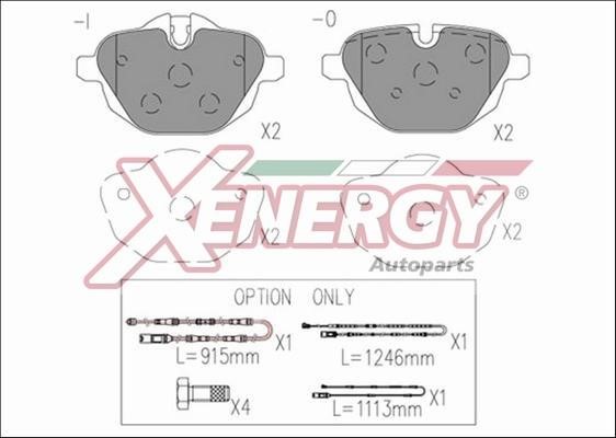 Xenergy X41242 Гальмівні колодки, комплект X41242: Купити в Україні - Добра ціна на EXIST.UA!
