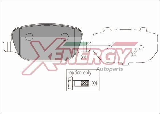 Xenergy X41199 Гальмівні колодки, комплект X41199: Купити в Україні - Добра ціна на EXIST.UA!