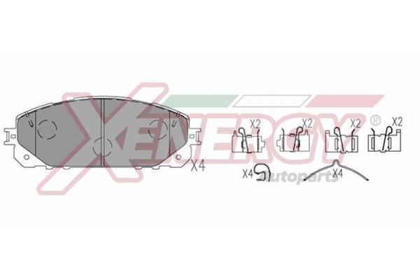 Xenergy X41296 Гальмівні колодки, комплект X41296: Купити в Україні - Добра ціна на EXIST.UA!