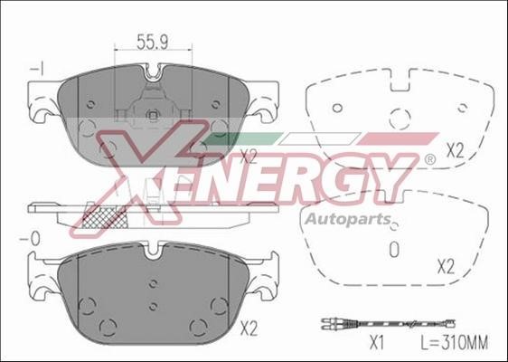 Xenergy X41238 Гальмівні колодки, комплект X41238: Купити в Україні - Добра ціна на EXIST.UA!