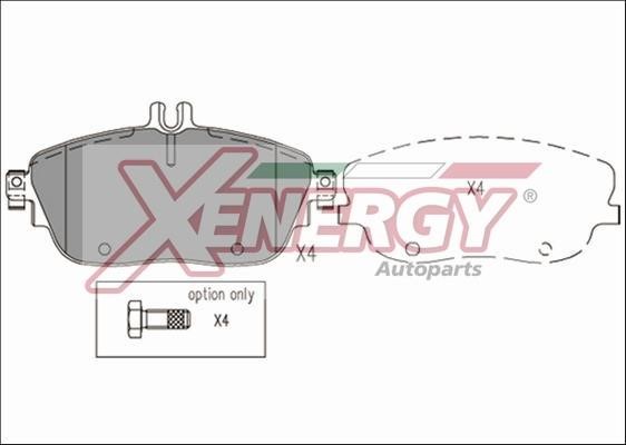 Xenergy X41195 Гальмівні колодки, комплект X41195: Купити в Україні - Добра ціна на EXIST.UA!