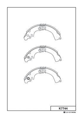 Kashiyama K7744 Колодки гальмівні барабанні, комплект K7744: Купити в Україні - Добра ціна на EXIST.UA!