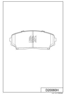 Kashiyama D20060H Гальмівні колодки, комплект D20060H: Купити в Україні - Добра ціна на EXIST.UA!