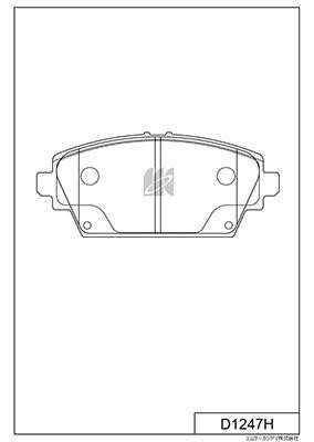 Kashiyama D1247H Гальмівні колодки передні, комплект D1247H: Купити в Україні - Добра ціна на EXIST.UA!