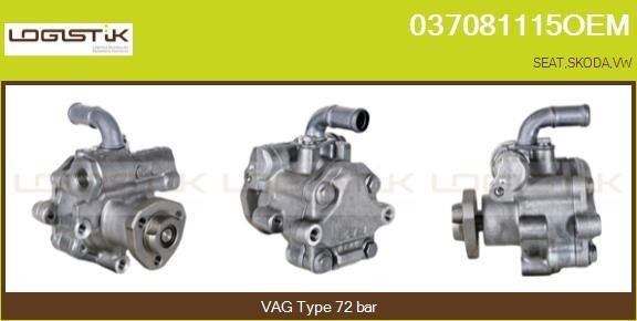 LGK 037081115OEM Насос гідропідсилювача керма 037081115OEM: Купити в Україні - Добра ціна на EXIST.UA!