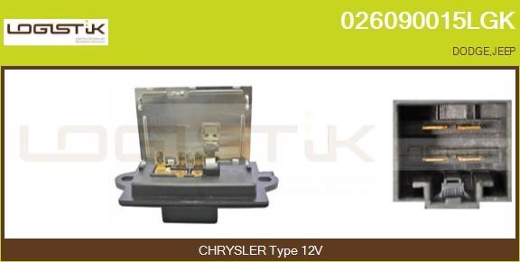 LGK 026090015LGK Резистор, компресор салону 026090015LGK: Купити в Україні - Добра ціна на EXIST.UA!
