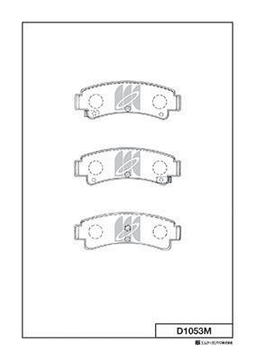 Kashiyama D1053M Гальмівні колодки задні, комплект D1053M: Купити в Україні - Добра ціна на EXIST.UA!