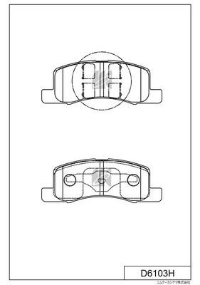 Kashiyama D6103H Гальмівні колодки, комплект D6103H: Купити в Україні - Добра ціна на EXIST.UA!
