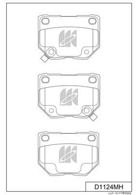 Kashiyama D1124MH Гальмівні колодки, комплект D1124MH: Купити в Україні - Добра ціна на EXIST.UA!