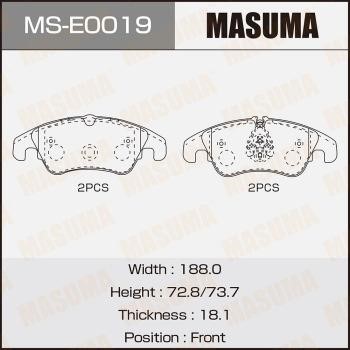 Masuma MS-E0019 Колодки гальмівні барабанні, комплект MSE0019: Купити в Україні - Добра ціна на EXIST.UA!