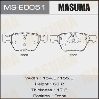Masuma MS-E0051 Колодки гальмівні барабанні, комплект MSE0051: Купити в Україні - Добра ціна на EXIST.UA!