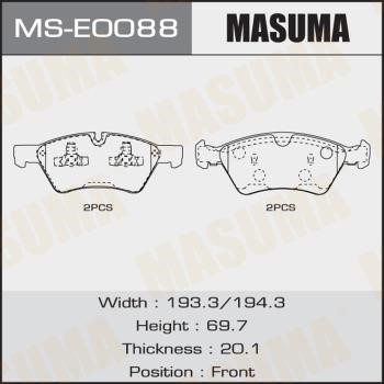 Masuma MS-E0088 Колодки гальмівні барабанні, комплект MSE0088: Приваблива ціна - Купити в Україні на EXIST.UA!