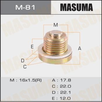 Masuma M-81 Пробка піддону M81: Купити в Україні - Добра ціна на EXIST.UA!