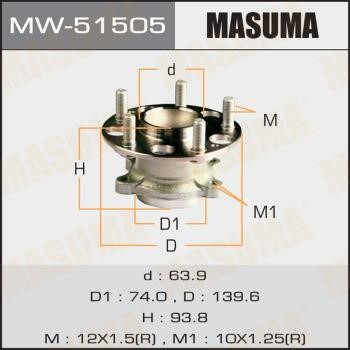 Masuma MW-51505 Підшипник маточини колеса, комплект MW51505: Купити в Україні - Добра ціна на EXIST.UA!
