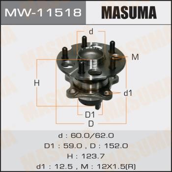 Masuma MW-11518 Маточина колеса задня MW11518: Купити в Україні - Добра ціна на EXIST.UA!