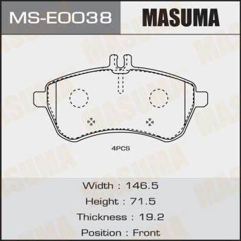 Masuma MS-E0038 Колодки гальмівні барабанні, комплект MSE0038: Купити в Україні - Добра ціна на EXIST.UA!