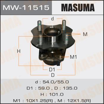 Masuma MW-11515 Маточина колеса задня MW11515: Купити в Україні - Добра ціна на EXIST.UA!