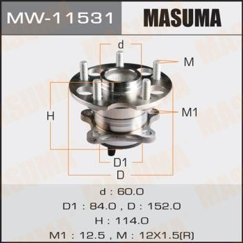 Masuma MW-11531 Маточина колеса MW11531: Купити в Україні - Добра ціна на EXIST.UA!