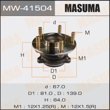 Masuma MW-41504 Маточина колеса MW41504: Приваблива ціна - Купити в Україні на EXIST.UA!
