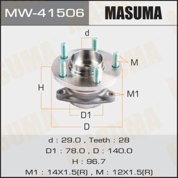 Masuma MW-41506 Підшипник маточини колеса, комплект MW41506: Купити в Україні - Добра ціна на EXIST.UA!